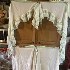 Vintage White Green Gingham