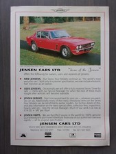 JENSEN CARS LTD orig 1980s UK