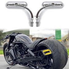 For Harley Davidson V ROD VROD VRSCF Pair Chrome Oval Motorcycle Rearview Mirror