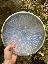 Large Plate & Bowl Opalescent Glass Art Deco Verlys
