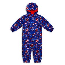 Marvel Spidey & Friends Boys Puddle Suit, All-in-One Rain Suit with Hood