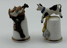 2 X Sterling Classics Nursery Rhyme Thimbles Rock a bye baby & Hey diddle diddle