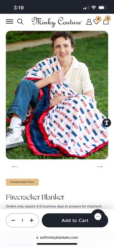 Minky couture patriotic - minky, fire