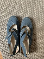 Ladies Size 38 4.5 EE Padders Shoes Blue