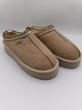 UGG Australia Tasman Sheepskin Slippers Size UK4 EU37 Beige Suede Slip-Ons