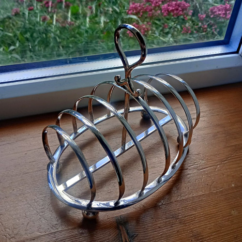 Silver metal oval - silver,