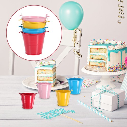 4pcs small metal buckets with - buckets,