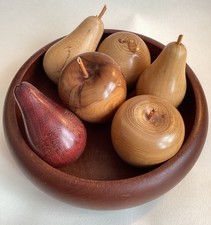 Vintage Mid Century Teak Fruit