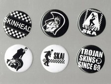 6 Ska Skinhead Badge s