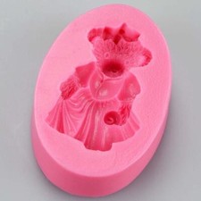Elegant Dress Teddy Bear Silicone Mould Suitable for Making Cake Fondant Jewelle