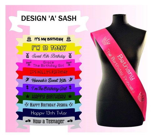 Personalised sweet sash - personalised,