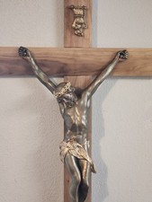 37"  Walnut Catholic Wall