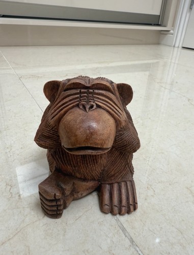 Vintage wooden monkey home - vintage,