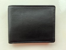 Hotter Comfort Concept Tri-Fold Wallet Fine Black Leather