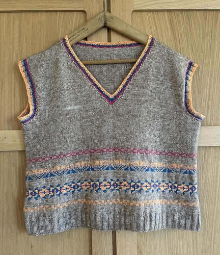 Vintage fair isle hand - hand, knitted
