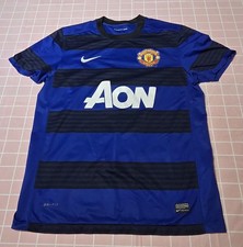 Manchester United Away Shirt 2012/13 Nike Authentic Player Issue Blue Black