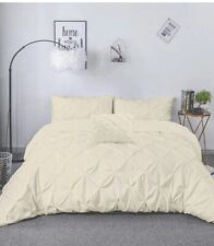 Noah's Linen PinTuck Luxury Duvet Cover Bedding Bed Set Pillow 