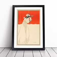 Isolde By Aubrey Beardsley Framed Canvas Wall Art Print Poster Picture