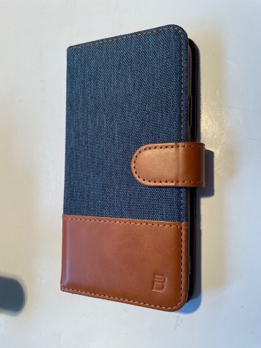 Bez tan leather blue canvass - tan,