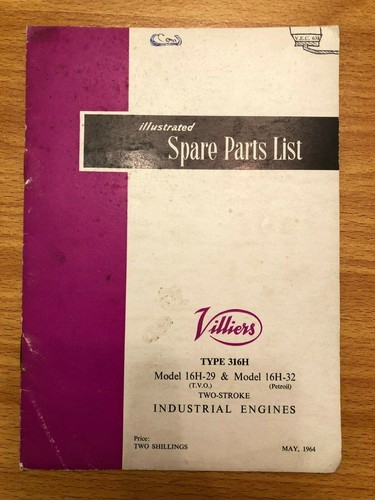 Villiers type 316h 16h tvo - villiers, 16h-29
