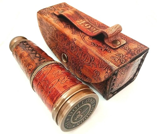 Marine antique brass telescope - marine,
