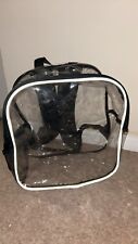 clear plastic rucksack
