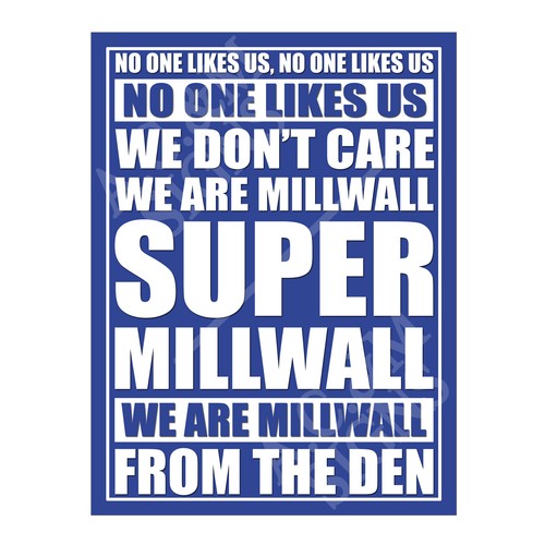 Metal sign plaque millwall - metal,