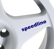 SPEEDLINE ALLOY WHEEL DECALS STICKERS X4 IN BLACK ALL COLOURS Comp corse