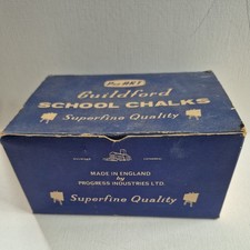 VINTAGE WHITE BLACKBOARD CHALK MADE IN ENGLAND PRO-ART Guildford School Chalks