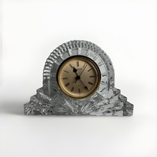 Large Fine Irish Waterford Crystal Cut Glass Mantle Clock