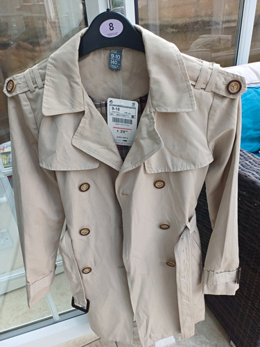 Zara girls beige belted trench - beige,
