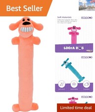 Interactive Plush Loofa Dog Toy - 30 cm Squeaky Fun in Assorted Colors