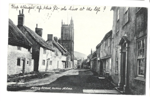 Printed postcard abbey - printed,