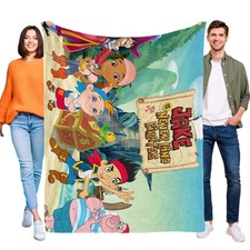 Jake and the Never Land Pirates Blanket Soft Bed Sofa Throw Birthday Gift