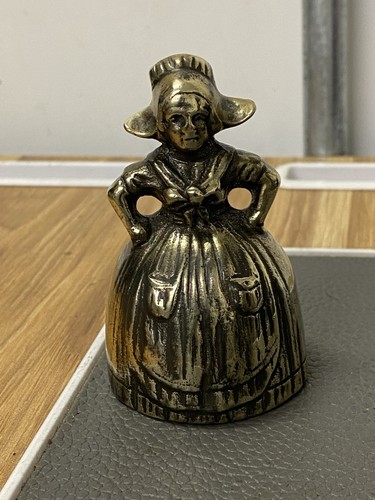 Vintage welsh brass lady - lady, bell