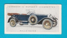 MOTOR CAR - CARD NO. 12 - ROLLS - ROYCE  - LAMBERT & BUTLER - A SERIES - 1922