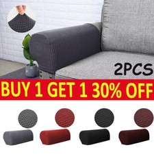2X Removable Arm Stretch Sofa Couch Chair Protector Armchair Covers Armrest UK