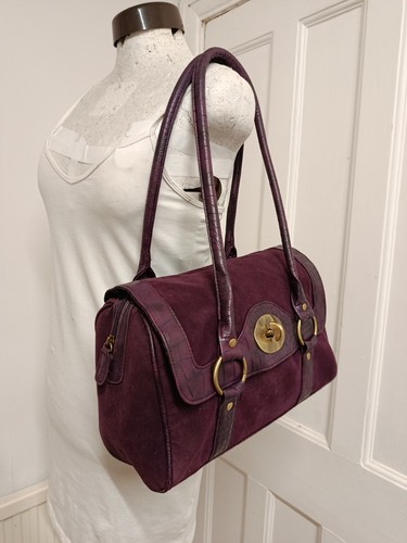 East plum faux - suede, croc