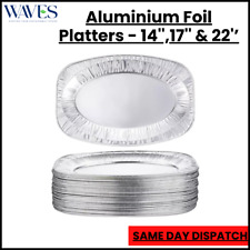 Aluminium Foil Platters – 14" 17" 22" – Disposable Catering Trays – 5–100 Pack