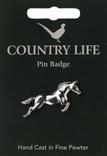 Horse Silver Pewter Lapel Pin