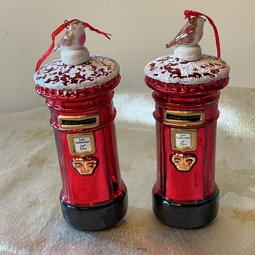 Christmas glass postbox - christmas,