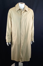 Dannimac Mens Long Trench Coat Beige Vintage Cotton Rich Size Medium M