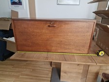 Vintage 89cm Staples Ladderax Teak Bureau Writing Desk storage cabinet MCM 