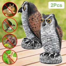 2PCS Owl Decoy Statue Bird
