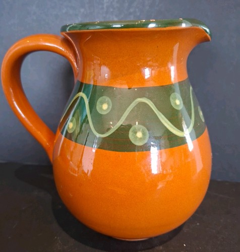 Terracotta jug pitcher vase - pitcher,