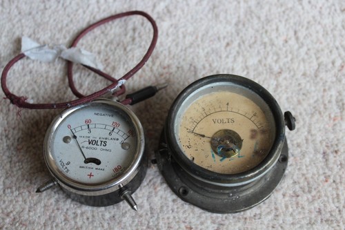 Vintage volt meters 5 and - x,