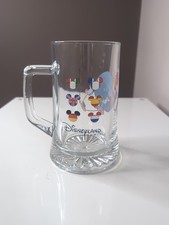 Disneyland Paris Souvenir Pint Glass with Handle – Collectible Disney Barware
