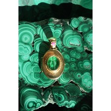14K RUBY & GLASS LOCKET