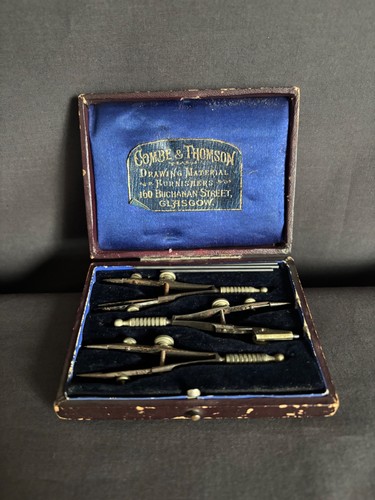 Antique boxed drafting - drafting, set