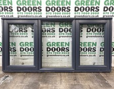 WIDE WOODEN CASEMENT WINDOW TIMBER GREY EXTERNAL USED EXTERIOR DOUBLE GLAZED